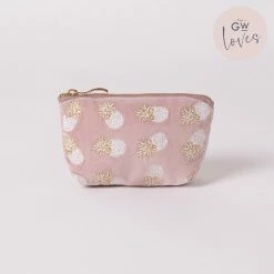 Elizabeth Scarlett Mauve Pineapple Velvet Coin Purse Accessories