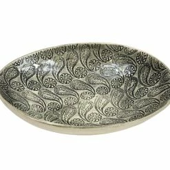 Wonki Ware Medium Etosha Bowl In Charcoal Mixed Pattern