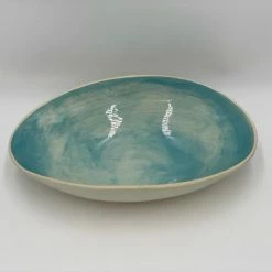 Wonki Ware Medium Etosha Bowl In Plain Wash Turquoise