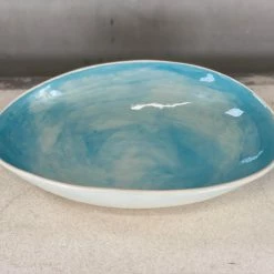 Wonki Ware Medium Etosha Bowl In Plain Wash Turquoise