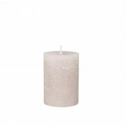 The Grey Works Pillar Candles Medium Rustic Macon Pillar Candle Dusty Rose -40 Hour Burn Time