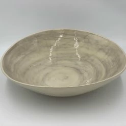 Wonki Ware Medium Salad Bowl In A Warm Grey Plain Wash
