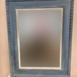 The Grey Works Mirrors Mia Large Wooden Picture Mirror In Grey & Putty