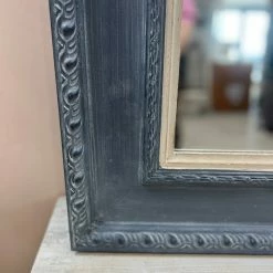 The Grey Works Mirrors Mia Large Wooden Picture Mirror In Grey & Putty