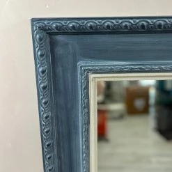 The Grey Works Mirrors Mia Large Wooden Picture Mirror In Grey & Putty