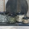 The Grey Works Kitchen Mini Glass Marmalade Jar With Black Star Lid
