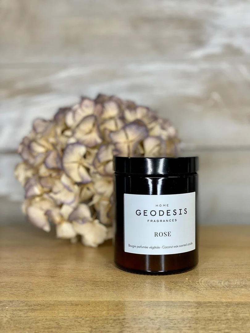 New ✔️ Geodesis Candles Nature Scented Candle -Rose ❤️ 3 Geodesis Candles Nature Scented Candle -Rose