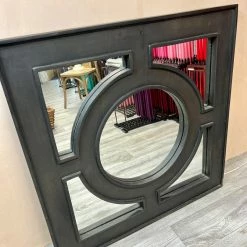 The Grey Works Omega Black Wooden Mirror