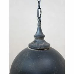 The Grey Works Lighting Ophelia Antiqued Black Metal Chandelier With Crystal Style Droplets