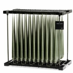 Ester & Erik Pair Of 42cm Tapered Lacquered Dining Candles - Green Soil No.70-0