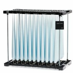 Ester & Erik Pair Of 42cm Tapered Lacquered Dining Candles In Arctic Breeze No.81/0