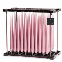 Ester & Erik Pair Of 42cm Tapered Lacquered Dining Candles- Old Rose No. 39-0