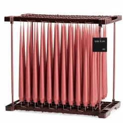 Ester & Erik Pair Of 42cm Tapered Matt Dining Candles - Aged Rust No.80