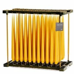 Ester & Erik Pair Of 42cm Tapered Matt Dining Candles - Amber No.76