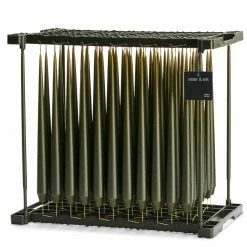 Ester & Erik Pair Of 42cm Tapered Matt Dining Candles - Deep Forest No. 63