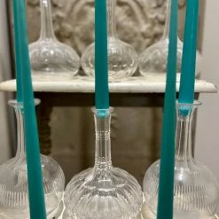 Ester & Erik Pair Of 42cm Tapered Matt Dining Candles - Deep Lagoon No.54/2