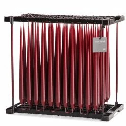 Ester & Erik Pair Of 42cm Tapered Matt Dining Candles - Deep Wine No.44/2