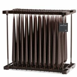 Ester & Erik Pair Of 42cm Tapered Matt Dining Candles - Espresso No.79