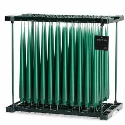 Ester & Erik Pair Of 42cm Tapered Matt Dining Candles - Marble Green No.58