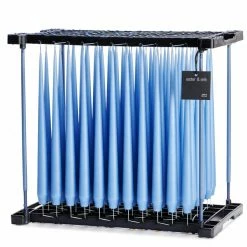 Ester & Erik Pair Of 42cm Tapered Matt Dining Candles - Moon Blue No.37