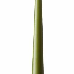 Ester & Erik Pair Of 42cm Tapered Matt Dining Candles - Olive Glow No.78