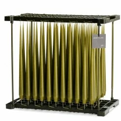 Ester & Erik Pair Of 42cm Tapered Matt Dining Candles - Olive Glow No.78