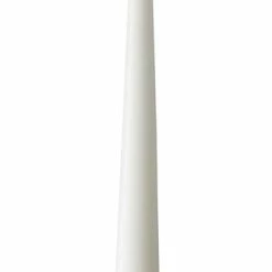 Ester & Erik Pair Of 42cm Tapered Matt Dining Candles - Pure White No.31
