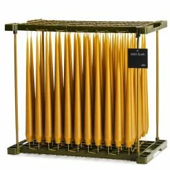 Ester & Erik Pair Of 42cm Tapered Matt Dining Candles - Seaweed No.73