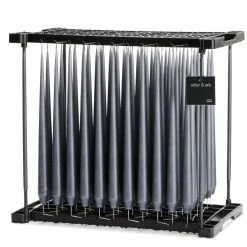 Ester & Erik Pair Of 42cm Tapered Matt Dining Candles - Slate Grey No.74