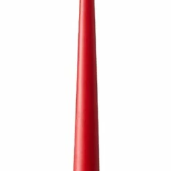 Ester & Erik Pair Of 42cm Tapered Matt Dining Candles - True Red No.30