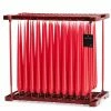 Ester & Erik Pair Of 42cm Tapered Matt Dining Candles - True Red No.30