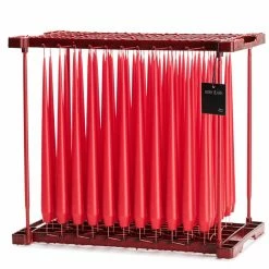 Ester & Erik Pair Of 42cm Tapered Matt Dining Candles - True Red No.30