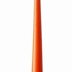Ester & Erik Pair Of 42cm Tapered Matt Dining Candles - Vivid Orange No.16/2