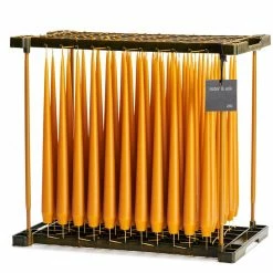 Ester & Erik Pair Of 42cm Tapered Matt Dining Candles - Warm Amber 76/2