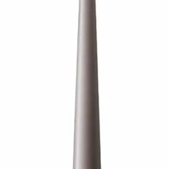 Ester & Erik Pair Of 42cm Tapered Matt Dining Candles - Zinc Pearl No.09/2