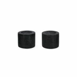 The Grey Works Homewares Pair Of Burleigh Candle Holders In Black