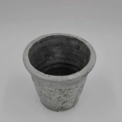 The Grey Works Homewares Pale Grey Clay Pot With Antiqued Patina Finish