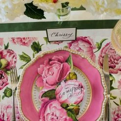 Hester & Cook Peony Paper Accents-Pack Of 12 Dining Decorations