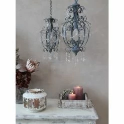The Grey Works Lighting Petite Liberty Vintage Style Chandelier In Grey
