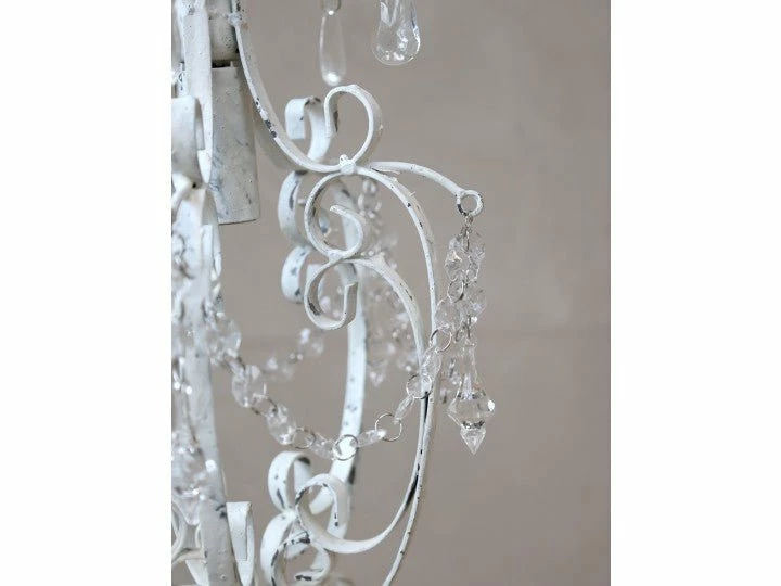 Outlet π The Grey Works Lighting Petite Liberty Vintage Style Chandelier In White π 8 The Grey Works Lighting Petite Liberty Vintage Style Chandelier In White