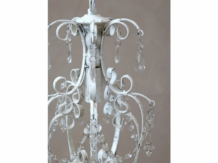 Outlet π The Grey Works Lighting Petite Liberty Vintage Style Chandelier In White π 4 The Grey Works Lighting Petite Liberty Vintage Style Chandelier In White