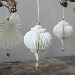 The Grey Works | Life & Style Pumpkin Paper Christmas Decoration With Wooden Bead Christmas Sale