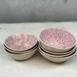 Wonki Ware Ramekin Little Dish In Pink Mixed Patterns Bowls