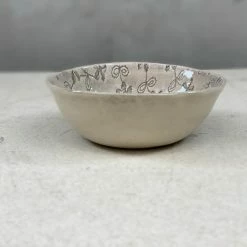 Wonki Ware Ramekin Little Dish In Warm Grey Mixed Patterns Homewares