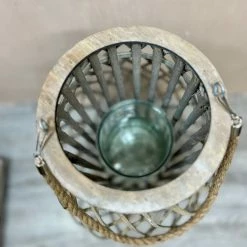 The Grey Works | Life & Style Rattan Braided Lantern Large Candle Holders