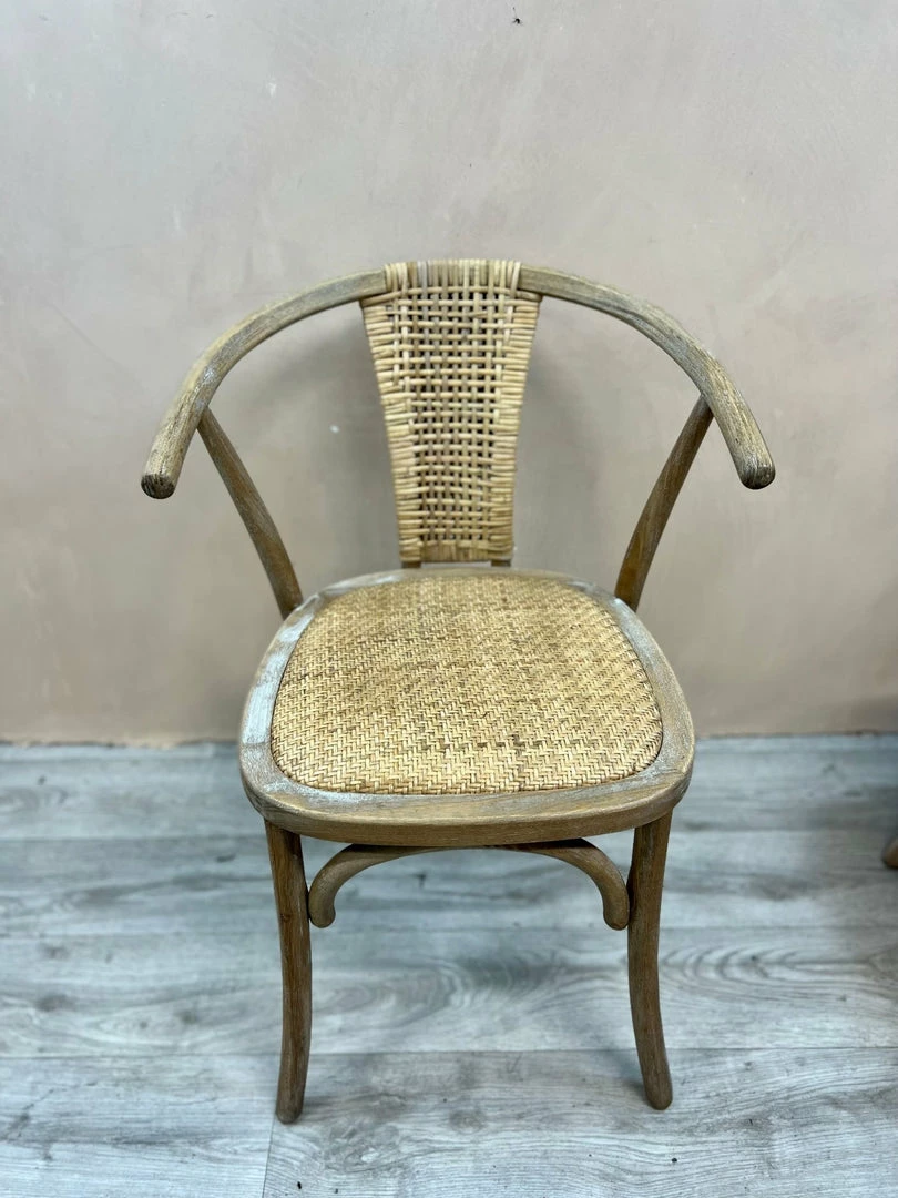 Wholesale ๐ The Grey Works Rattan French Style Chair With Rounded Back ๐ฅ 3 The Grey Works Rattan French Style Chair With Rounded Back