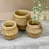 The Grey Works Rattan Look Woven Plant Pot - Small