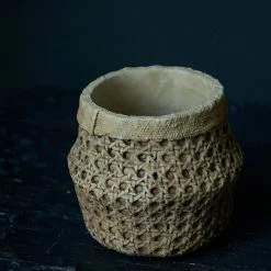 The Grey Works Rattan Look Woven Plant Pot - Small
