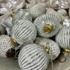 Coupon 😀 The Grey Works | Life & Style 🎄 Christmas Sale Ribbed Antique White 🎄 Christmas Bauble Small 🌟 2 The Grey Works | Life & Style Christmas Sale Ribbed Antique White Christmas Bauble Small