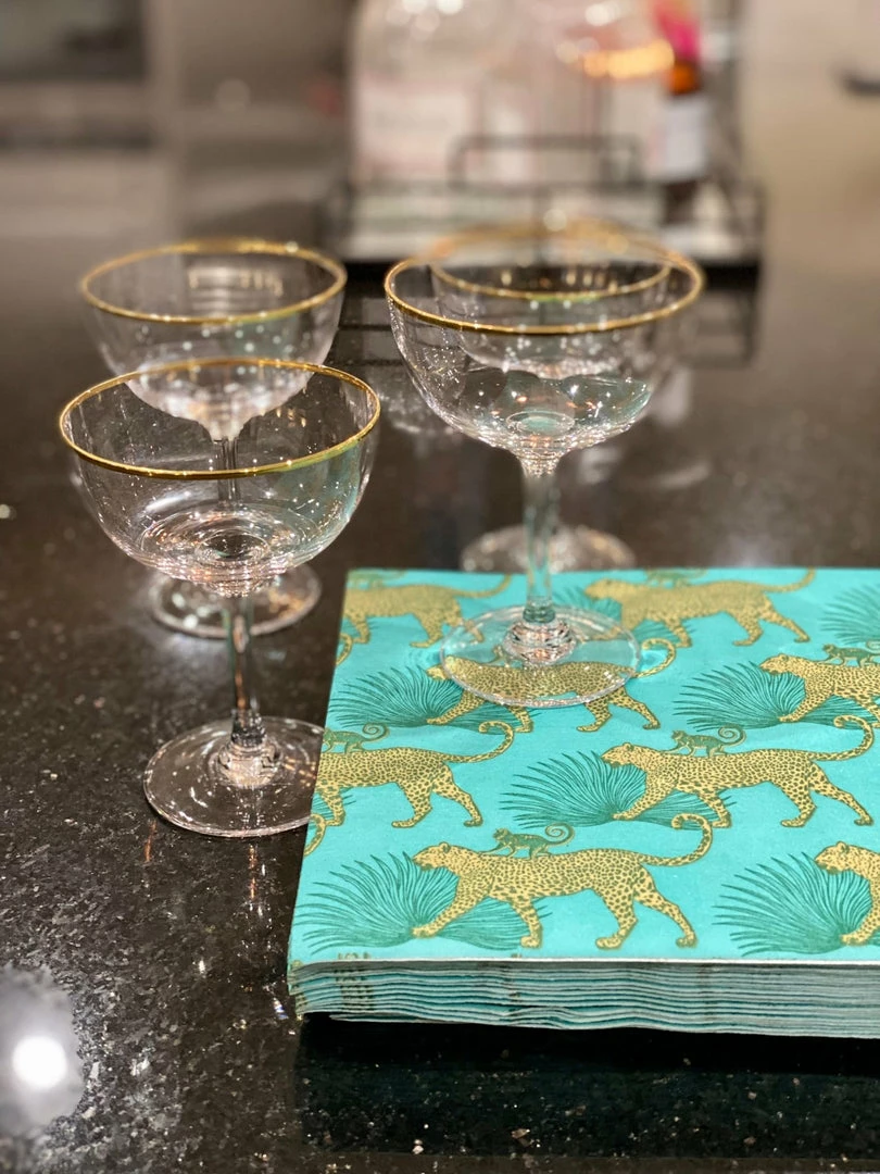 Discount ๐ The Vintage List Homewares Set Of Six Crystal Champagne Saucers With Gold Rim Design ๐ฅ 5 The Vintage List Homewares Set Of Six Crystal Champagne Saucers With Gold Rim Design